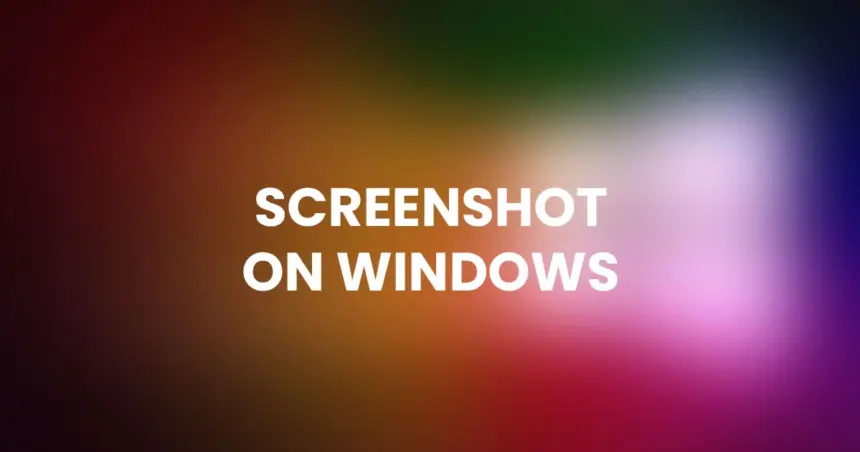 Screenshot on Windows desktop