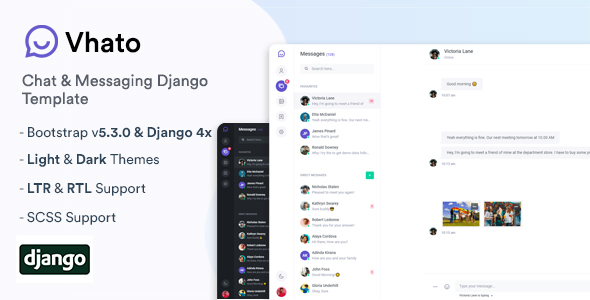 Vhato - Django Chat App Template